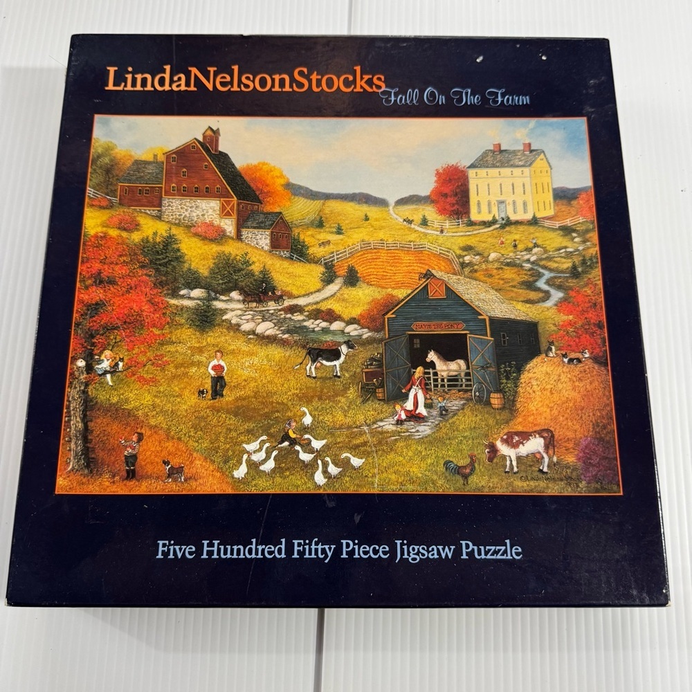 6. Linda Nelson Stocks Country Farm 550 piece Jigsaw Puzzle